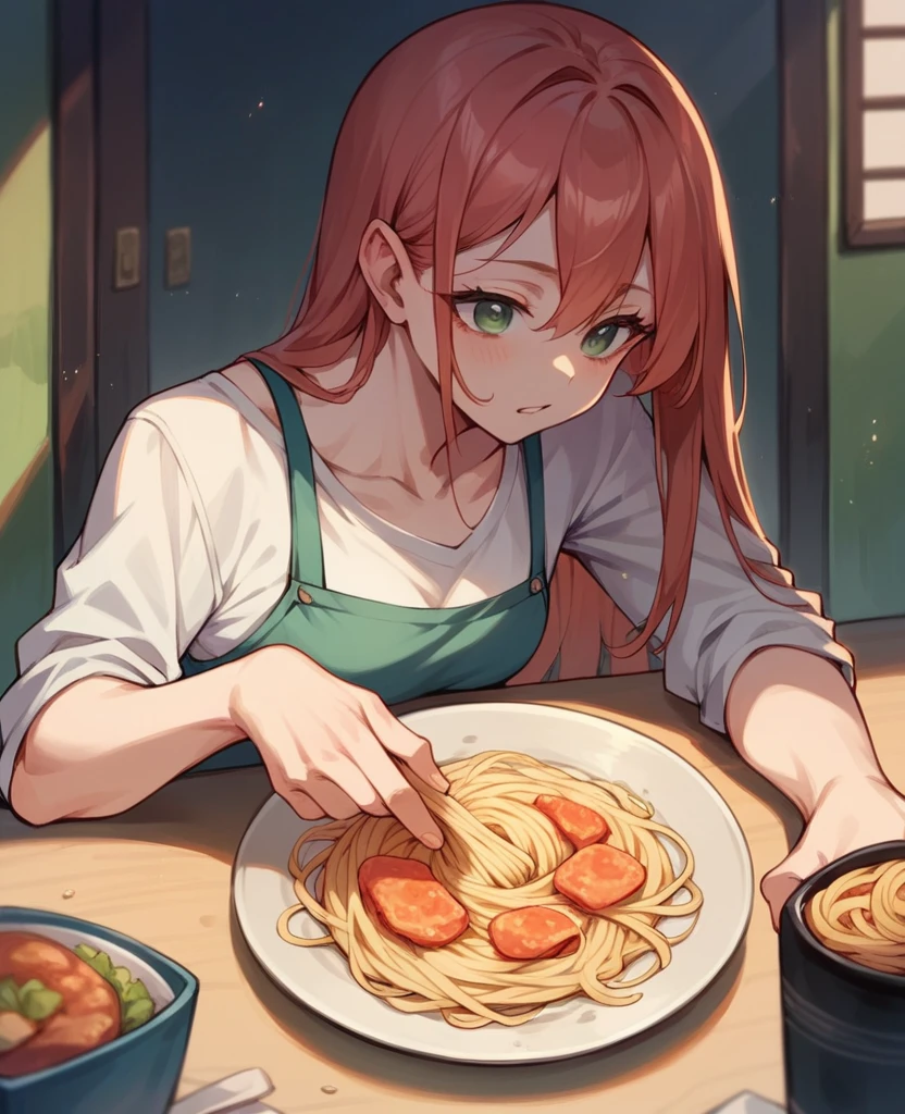 Woman pasta