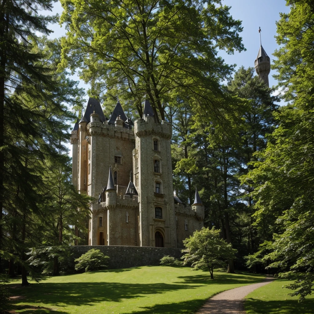 castle in forest 