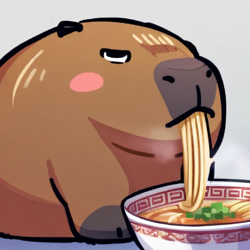 no human,original, capybara,airamen,eating_ramen,
masterpiece, best quality, very aesthetic, absurdres,