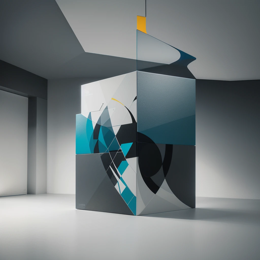 "Create a high-resolution12 megapixel, professional-quality piece of abstract art featuring a dynamic composition of bold colors and geometric shapes. The artwork should incorporate a harmonious blend of vibrant hues such as blues, reds, yellows, and greens, balanced with contrasting tones like black, white, and gray. Utilize a variety of shapes—circles, triangles, and rectangles—overlapping and intersecting to create a sense of depth and movement. Include textured elements and gradients to add visual interest and complexity. The overall design should be modern and versatile, evoking a sense of creativity and energy, making it ideal for use in home decor, corporate branding, and contemporary design projects on stock photography platforms."