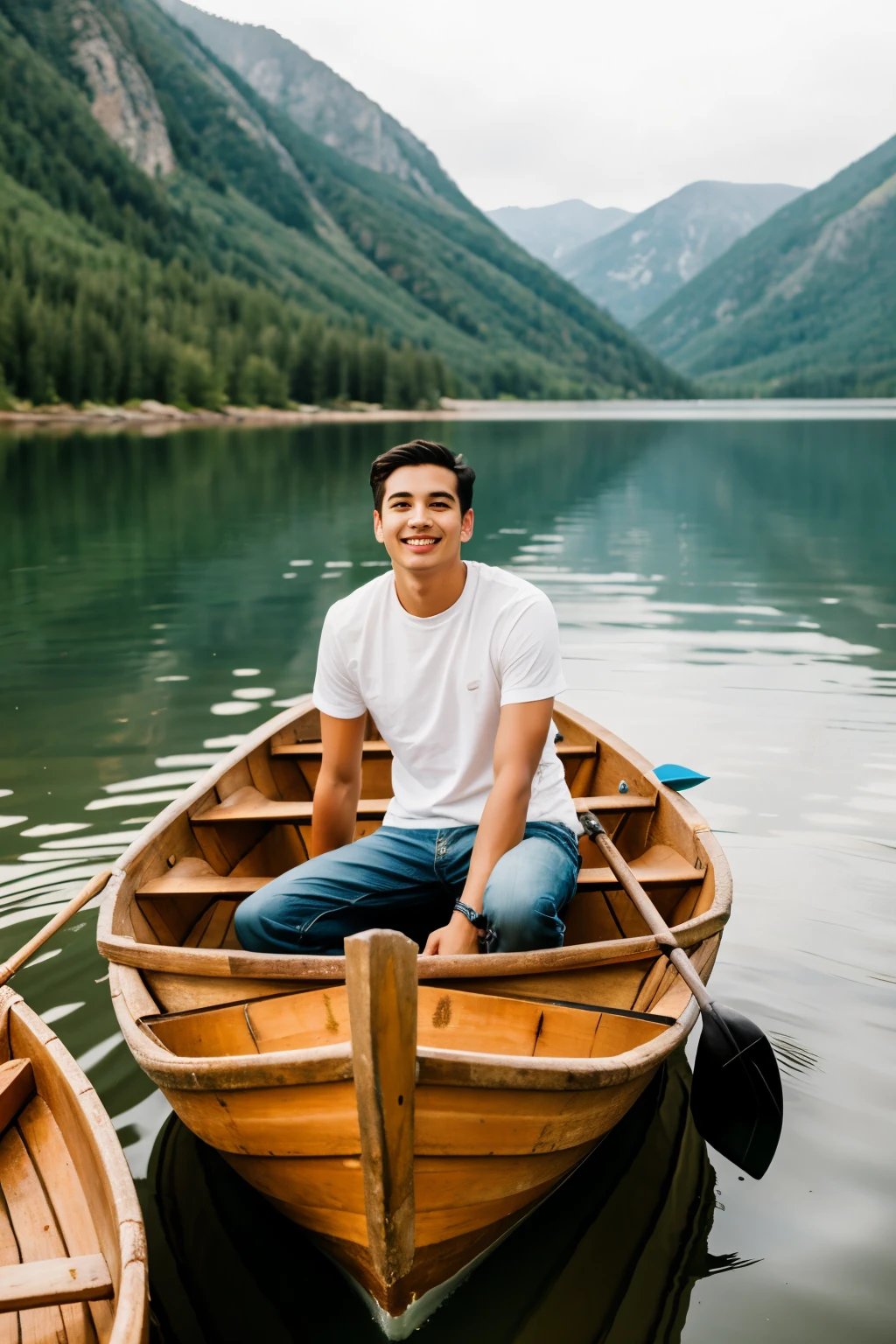 young man in boat
