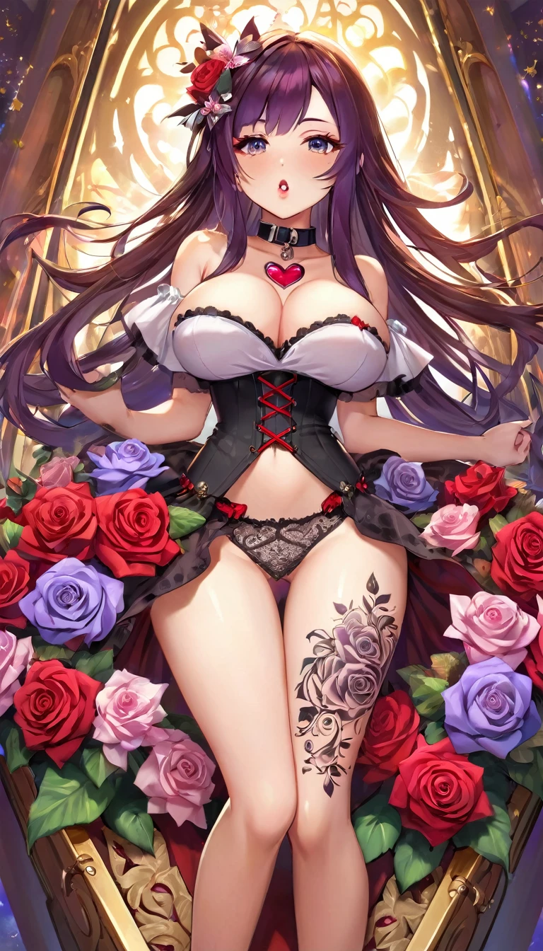{{{{{16k}}}}}, {{{{{transforming a pure girl into her facial rank and tits rose to the SSS rank of top-notch pretty actresses, She is laid on an coffin of flowers bouquets and her body becomes more curvy, she is turned into a cutesy flower arrangements, getting her tattoos increased her waist and underbust became thinner, her breasts become even larger and deeper cleavage, Her hair is replaced by a bang long glossy very Straight hair, A -yeld yougirl who was supposed to have died, but was injected with more and more female hormones and Reproduce as underbust and topbust firmness lasciviousness 18-years-old nudity girl of the expression dyed in bewitching eroticism, Installed the brilliance of youth and womanhood, The growing body is reproduced with sex-loving, sexy, thick, dark lips, The romantic look on her face when her beloved's penis is inserted into her pussy, Injecting her with female hormones will get her excited and make her even more fit for sex, She is fitted with a heart collar that puts people which transforms her into a cute once-in-a-millennium}}}}},{{Extremely detailed}},{{{{{integrated her head pure small, All the fat from her limbs and waist will move to her swinging tits and slender limbs, Enchanting Too thick and erotic lips, Her thickened lips shimmer with luster}}}}},{{{{{Her tattoos spread all over her body, She is tattooed with lewd flowers on her neck, arms, lower abdomen, thighs, Flower piercings are attached all over her body}}}}}