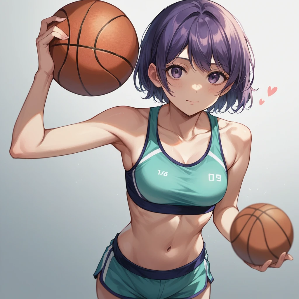 Body movement, young pretty gravure idol, Realistic young gravure idol, Young gravure idol, Young sensual gravure idol, sport bra and shirt, Young skinny gravure idol, sport bra and shorts, cute sportswear, wearing basketball jersey from behind