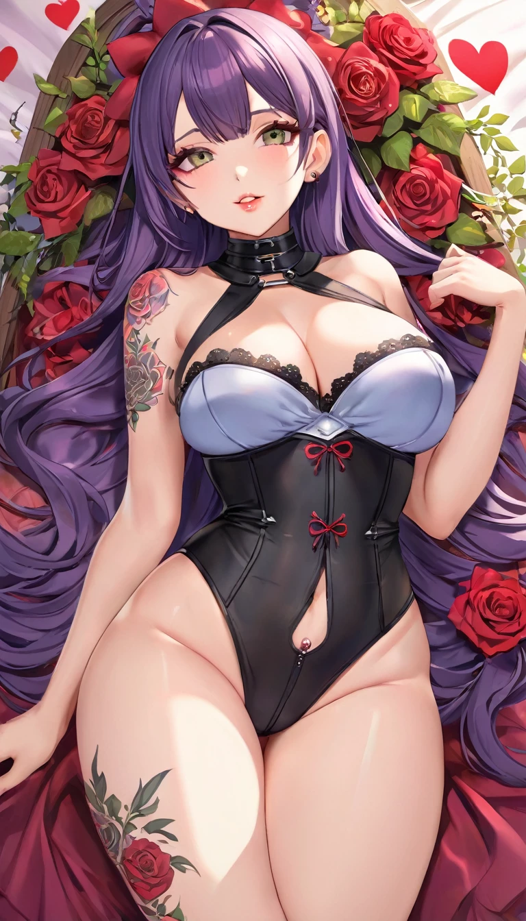 {{{{{16k}}}}}, {{{{{transforming a pure girl into her facial rank and tits rose to the SSS rank of top-notch pretty actresses, She is laid on an coffin of flowers bouquets and her body becomes more curvy, she is turned into a cutesy flower arrangements, getting her tattoos increased her waist and underbust became thinner, her breasts become even larger and deeper cleavage, Her hair is replaced by a bang long glossy very Straight hair, A -yeld yougirl who was supposed to have died, but was injected with more and more female hormones and Reproduce as underbust and topbust firmness lasciviousness 18-years-old nudity girl of the expression dyed in bewitching eroticism, Installed the brilliance of youth and womanhood, The growing body is reproduced with sex-loving, sexy, thick, dark lips, The romantic look on her face when her beloved's penis is inserted into her pussy and the too cute gaze she gives only to the one she loves, Injecting her with female hormones will get her excited and make her even more fit for sex, She is fitted with a heart collar that puts people which transforms her into a cute once-in-a-millennium}}}}},{{Extremely detailed}},{{{{{integrated her head pure small, All the fat from her limbs and waist will move to her swinging tits and slender limbs, Enchanting Too thick and erotic lips, Her thickened lips shimmer with luster}}}}},{{{{{Her tattoos spread all over her body, She is tattooed with lewd flowers on her neck, arms, lower abdomen, thighs, Flower piercings are attached all over her body}}}}}