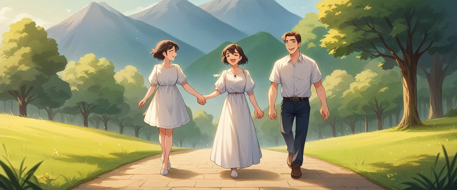 They walked hand in hand on the grass, husband and wife walking hand in hand, man and woman walking together, lovely husband and wife, romantic husband and wife, ruan jia and brom, Still in the movie, happy husband and wife, photo 1 5 mm, smiling husband and wife, Still in the movie, husband and wife, wearing white clothes, looking at each other passionately, promotional movie still