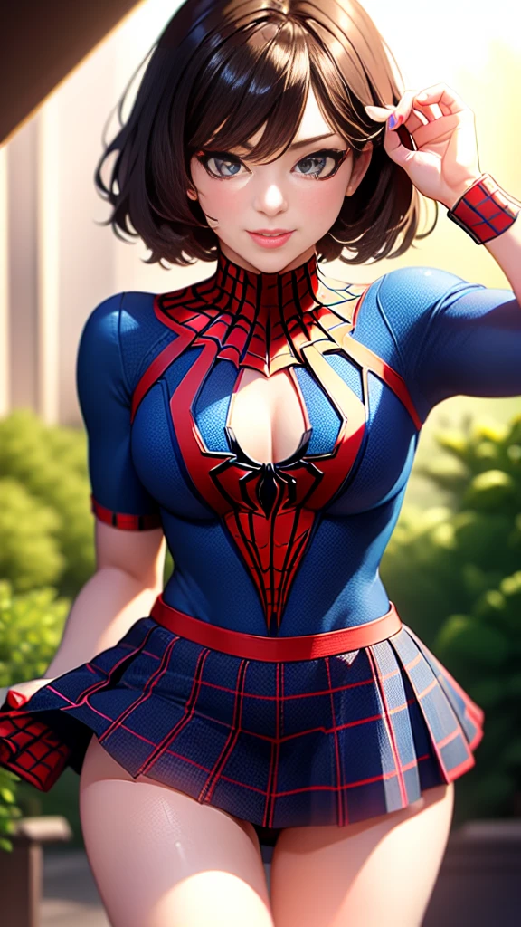 20 years old woman, Short brown hair, Mediterranean with blue eyes, Generous and heavy breasts, slender waist, definition of l'estomac, fesses rebondies et pulpeuses, naturally curved, muscular thighs, aguicheuse, bedroom , blue eye, at night, red lace body , lunettes