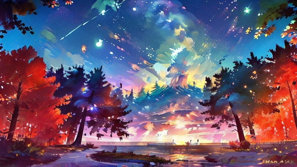 「You stand in the forest at night、Enveloped in moonlight。Forest Trees々Shines with fantastic colors、It is full of fantastic beauty。Around you、The starry sky spreads out,、The light shines into the forest。The breeze is blowing、As the leaves whisper、You are enjoying this fantastic view.。
and、Sudden、A shooting star streaks across the sky。The light instantly illuminated the forest.、幻想的な美しさをmoreover高めます。As you gaze at the shooting star、I pray in my heart with a wish。
moreover、Deep in the forest there is a beautiful lake。The moonlight reflects on the lake、It creates a fantastic glow。There are trees around the lake、The appearance is also fantastic。You stand by the lake、I gaze at the beautiful sight。
With the power of SeaArt、Try to draw this scene in the forest at night.。Shooting stars shine、The light on the lake sparkles fantastically、Express yourself with beautiful colors and a delicate touch.。Through this fantastical landscape、Let me feel the mysterious beauty of the night forest.。」