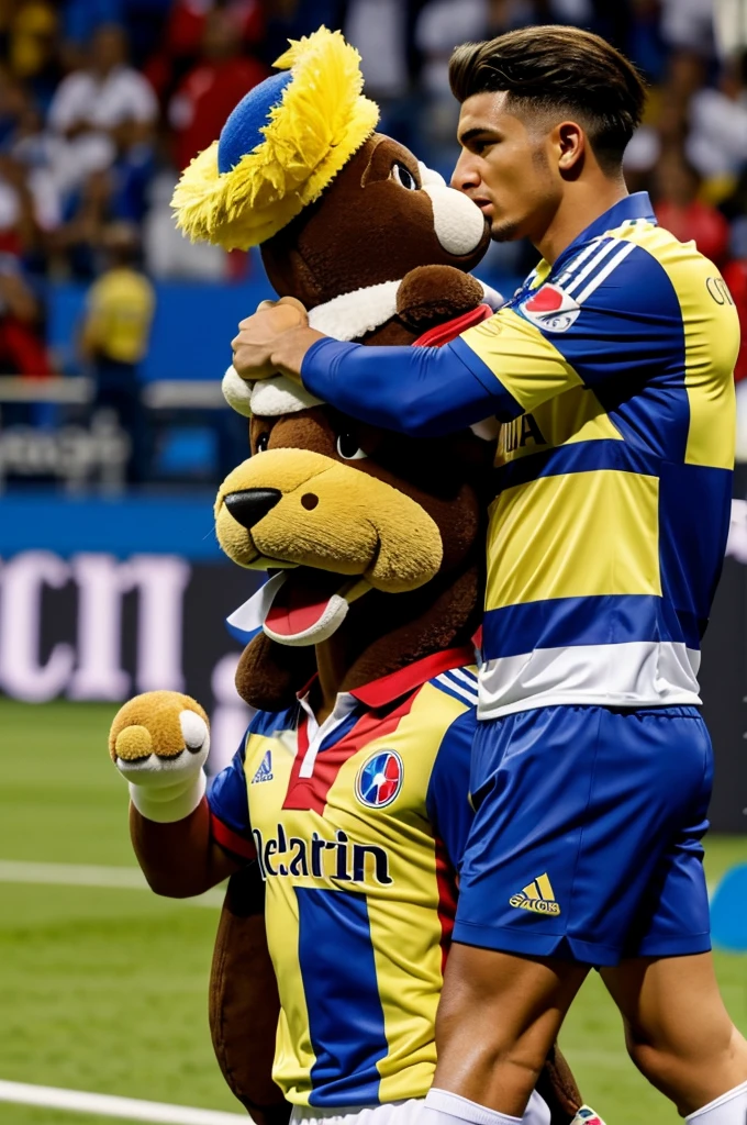 America Cup mascot dressed COLOMBIA