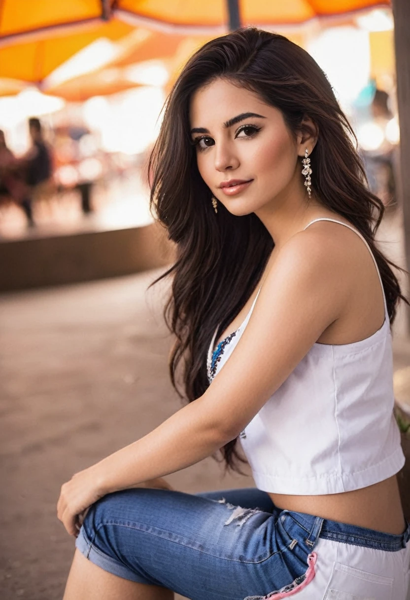 photograph of a 20 year old woman, Perfect face, Masterpiece, GOOD, underwear, the day_GOOD, Jacket, the day_panties .This woman from Sinaloa, exquisitely beautiful, brings with it the warmth and authenticity that characterize Mexican women.. His presence on social networks not only highlights his physical attractiveness, but also proudly celebrates its cultural identity... Through your publications, share the wealth of Sinaloa and Mexico, from Mexican reggaeton music to the vibrant social scene. His charm merges with his love for current music and his taste for nightlife....., creating a fascinating mix that captivates all those who have the privilege of following her on the networks and she is also a gamer girl