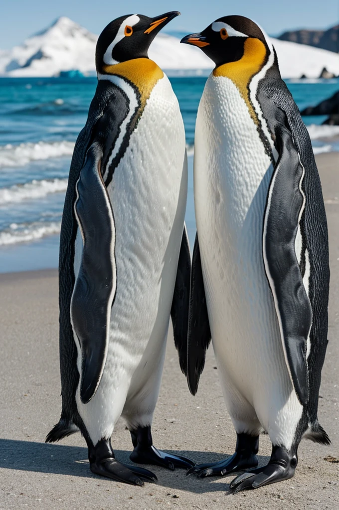 Penguins happy feet in heart shape 