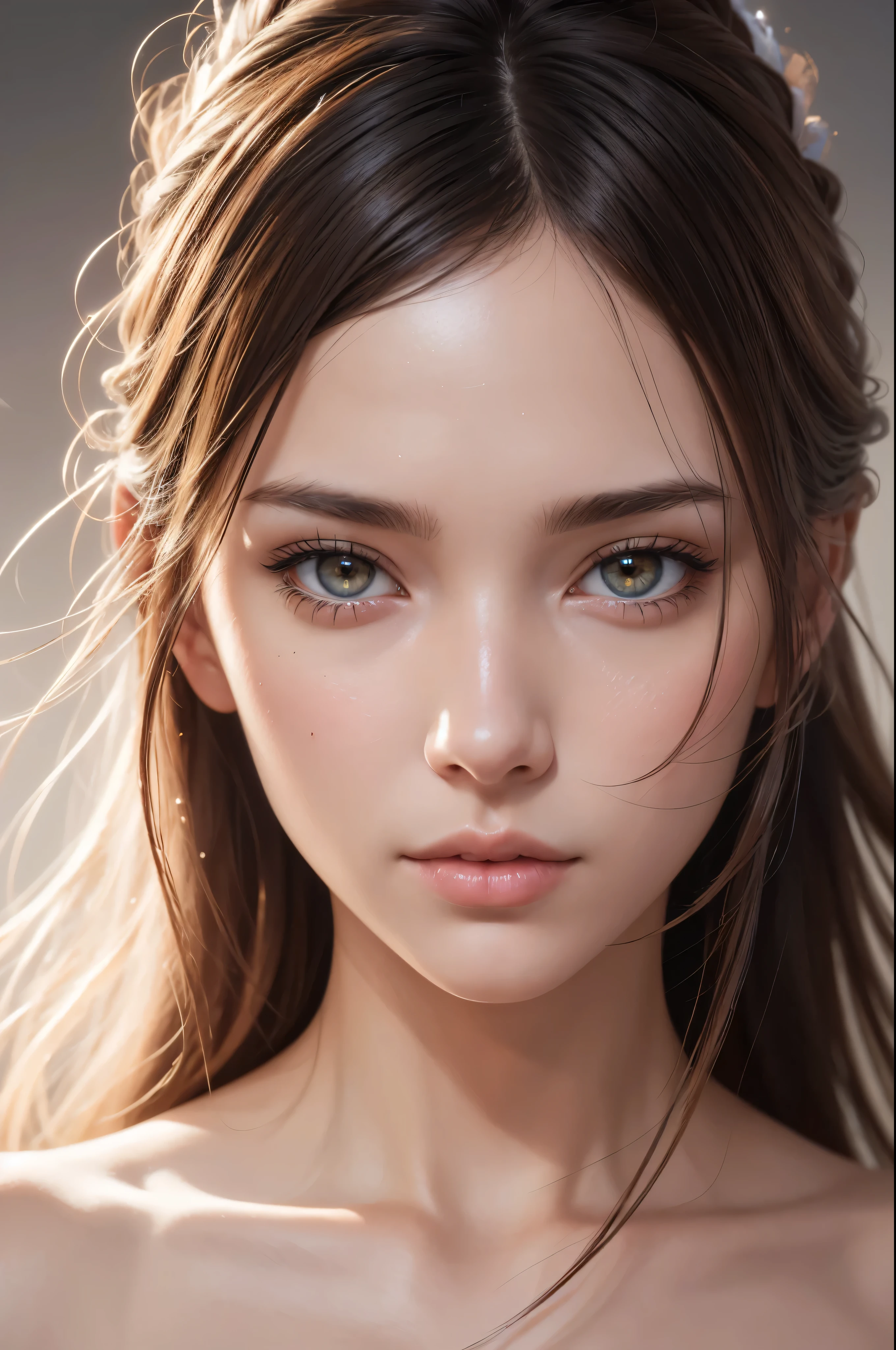 full body, free spirit, highly detailed face, award-winning composition, by Lois van Baarle, Artgerm, Carne Griffiths, feathers, hyper realistic fine detailed art
Beautiful Woman full head-to-shoulder portrait, medium full shot Portrait, perfect detailed face, detailed symmetric hazel eyes with circular iris soft natural lighting, symmetrical, natural skin texture, soft lighting, detailed face, photorealism, soft pastel colors sparkling, looking into the camera, photorealistic painting, sharp focus, 8k, perfect composition, trending on artstation, award-winning photograph, unreal engine 5, cinematic smooth, intricate detail, studio photo, highly detailed. simple background.