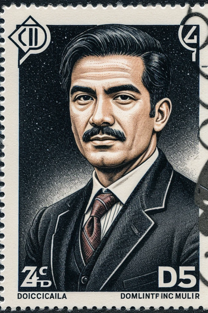 Image of a stamp of doctor Daniel Aguilar