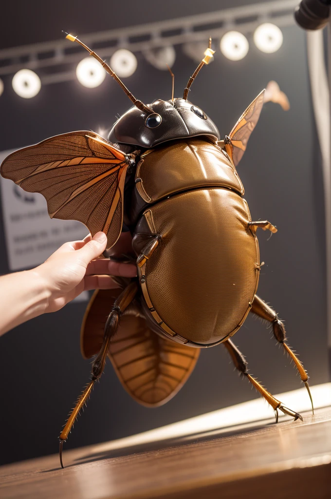Make a picture of a dancing cockroach as an emoji