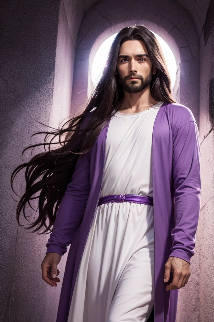 Jesus Christ on a purple