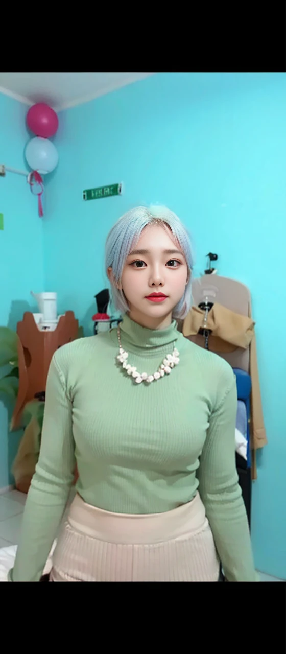 realistic、highest quality、1 girl、pink hair,short hair,saliva、,professional lighting、on lap、Being in the gym、Power Rack、long sleeve fancy yoga wear、
