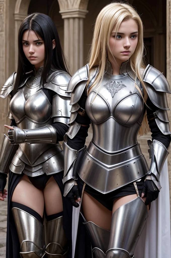 two sisters womans break: catholics, blonde, perfect face, detailed face, warriors roman, 20 years old, 2.0, using sexy armor , soft lesbians break: catholics, black hair perfect face, detailed face, warriors roman, 19 years old, 1.9, using sexy armor , soft lesbians, full body