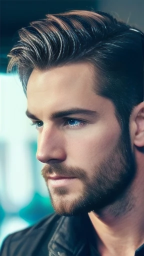 a Irish perfect man focused on his face