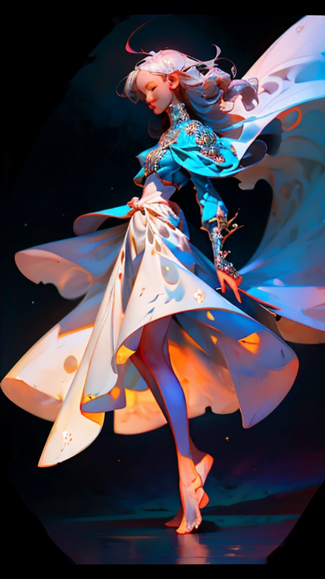 An ultra-realistic and Super detailed (A legendary multi-coloured psychedelic masterpiece), ((Big gorgeous, Shine, COLORFUL INFINITY ♾️ SYMBOL IN HER HANDS)), ((Full body portrait)), (Dynamic Angle), Highest quality, (Diagonal view), One girl, 彼女はbeautiful魔法の錬金術師です, Very noble white woman, Ring-shaped silver eyes, Calm, Half closed eyes, Slim body, Slim waist, Small breasts, (barefoot), wonderful dark hair, A confident smile, ((ゴージャスでカラフルな虹色にShine銀河を手に持つ)), Celestial Map, A very elaborate and expensive wizard's skirt, beautiful, dramatic, Backlight, night, midnight, (Many Stars), beautiful fantastic night view, (Super detailed, finely detailed beautiful eyes and face), High resolution, 8K Ultra HD, Perfect Anatomy, Perfect Fingers, Highly detailed landscape, Highly detailed background, perspective, Depth of written boundary, Atmospheric