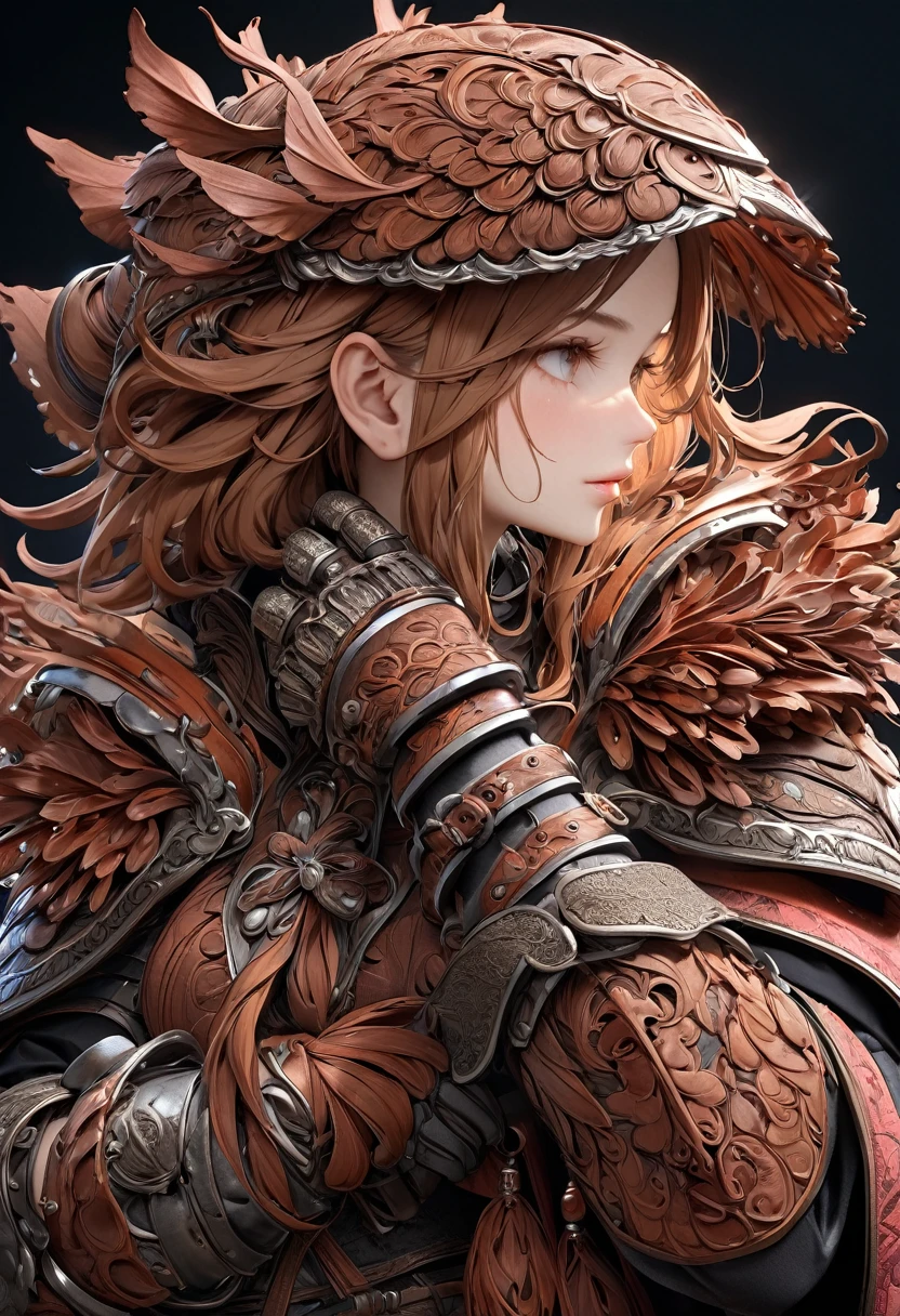 masterpiece, 8k, best quality, highly detailed, gauntlets made of a brown chitin