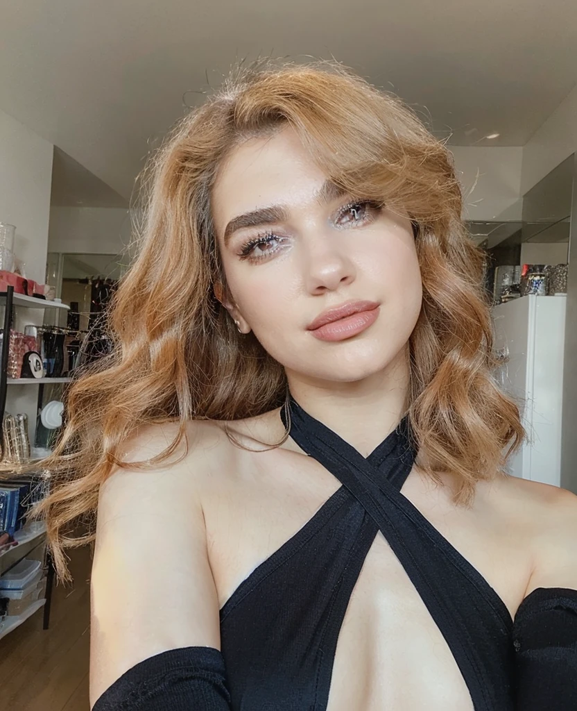 dua lipa, blue dress, tight short dress, metallic blue, photorealistic, highly detailed, 8k, realistic lighting, dramatic lighting, glamorous, cinematic, fashion shot, studio lighting, editorial style, sharp focus, intricate detail, beautiful facial features, detailed eyes, full lips, long eyelashes, flawless skin, elegant pose, dynamic composition, cinematic angle