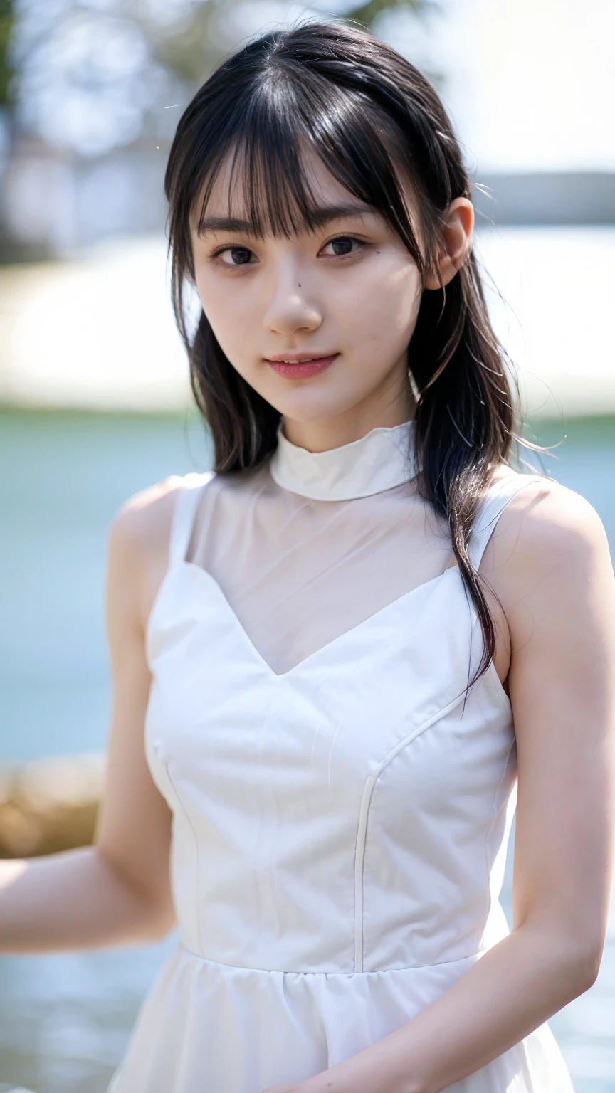 20 year old cute Japan woman, ((Extremely precise and accurate ???????:1.0)), (Highest quality realistic skin textures:1.6), clean and glowing skin, Thin Skin, mesh, (Enhances the beauty of skin texture:1.2), ((((The texture of each individual hair, long and delicate lashes, Beautifully trimmed eyebrows, Facial pores, Detail of blood vessels in the white of the eye, Thin and visible capillaries in the skin)))), (Realistic as a photo:1.4), (Very realistic:1.4), (Improvement of quality:1.4), Realistic lighting, Backlight, A gentle light that illuminates the face, Ray Tracing, Bright light, (Smoother lighting:1.05), (Improving the quality of cinema lighting:0.9), 32k, fine grain, Detailed face, (Film Grain:1.1), (Natural smile:0), Accentuates body lines, High resolution, Natural look, Kind eyes, Delicate light and shadow, Clear skin, Graceful Pose, Beautiful Eyes, Sharp details, Soft light reflection, Beautiful contours, Delicate skin tone, Natural background, Natural poses in everyday situations, Extremely fine detail, Lora Style