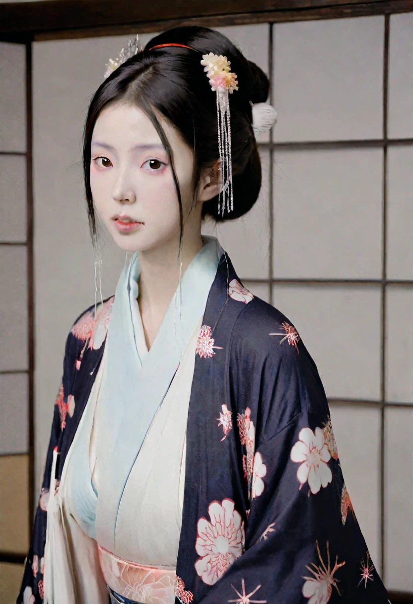 Apparition,Ghost,Girl, Rokurokubi,Long neck,Beauty,Realistic Women, lovely,Japanese,Japanese style,kimono