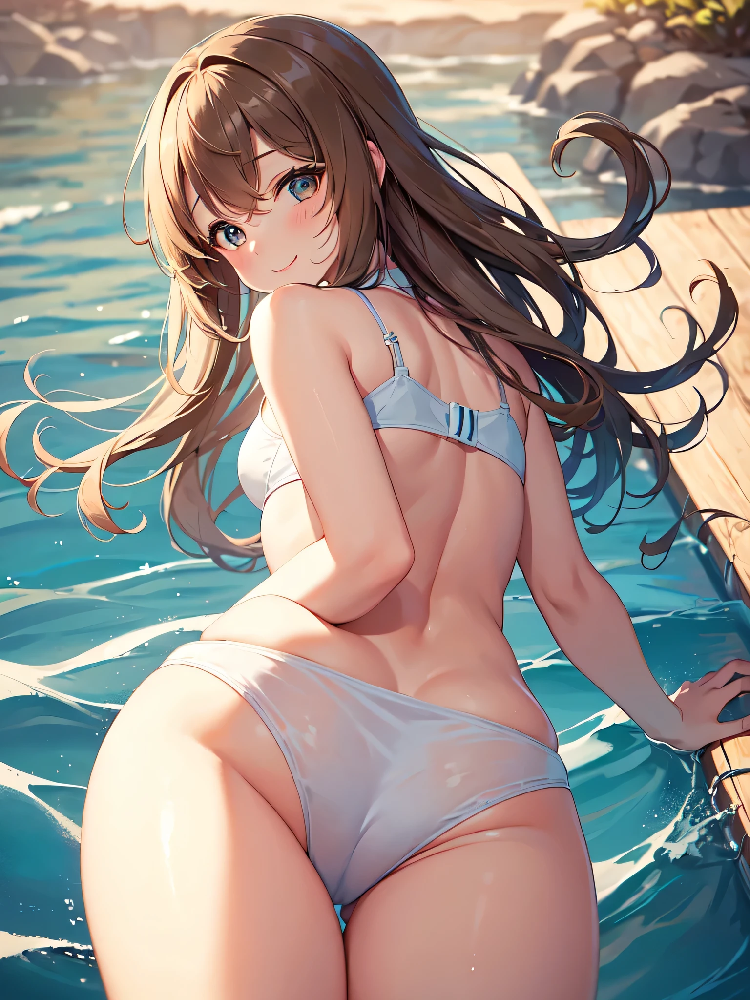 a girl named Orsolya, whose name means "and do it", It is a figure of sweetness and tenderness. With light brown hair that falls in soft waves and bright green eyes full of curiosity and affection., His face radiates a comforting warmth.. Her fair skin and soft tone highlight her natural charm.. Prefers to dress in comfortable but flirty clothes, soft colors and details that reflect your friendly personality. With a contagious smile and tender gestures, Orsolya is someone who is always ready to offer a comforting hug and a listening ear.