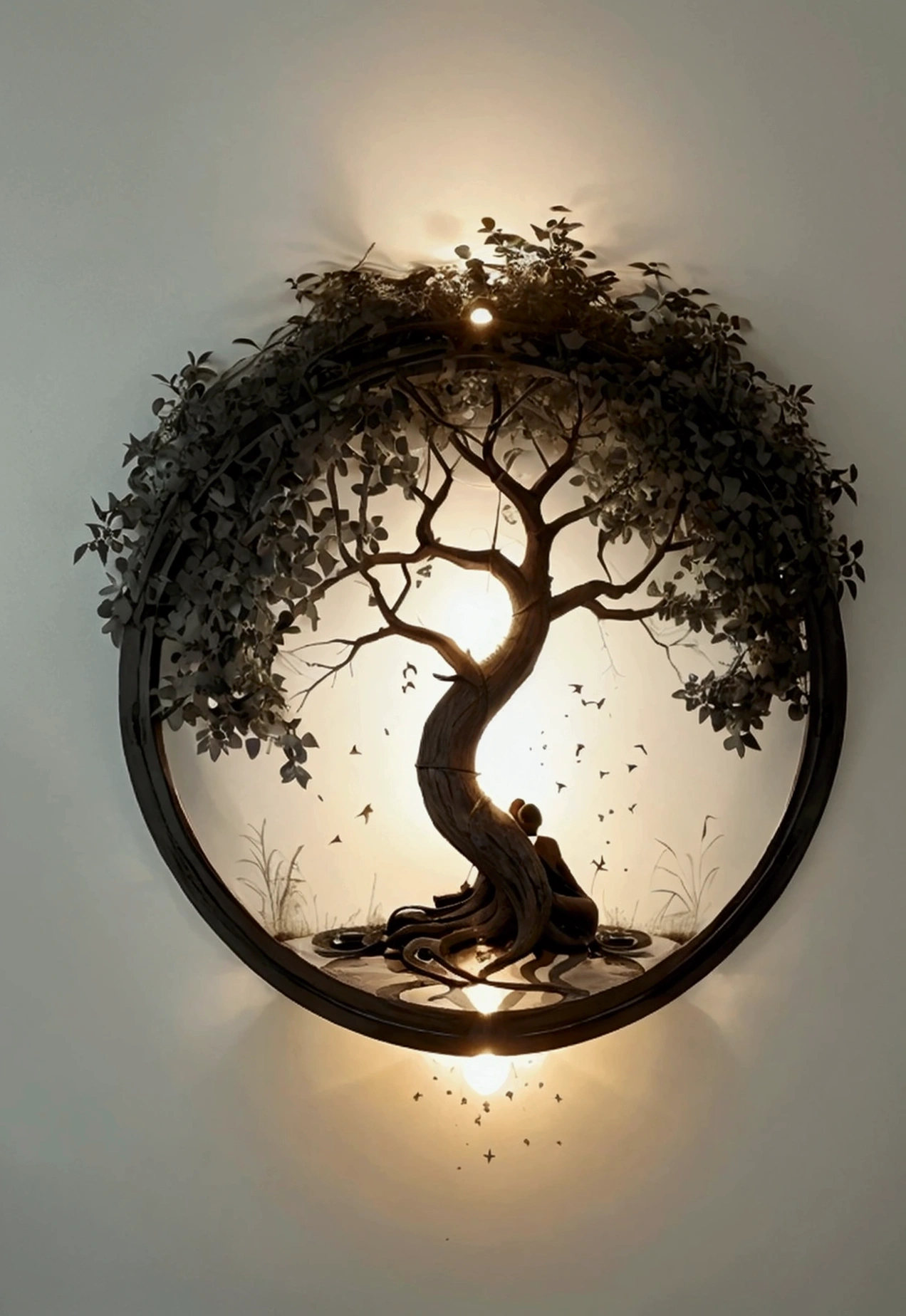 create a black and white tattoo: Circle of Life: Place "Areté" inside a circle, symbolizing totality and perfection, with small details around that represent balance and harmony.