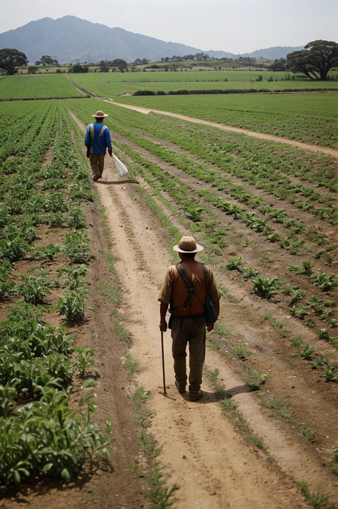 After watering his farm, Don Pedro Saravia returned home, sleepy and tired. I didn&#39;t know exactly the time, but I estimated it was already after midnight. At that time, The plants were only limited to showing their black silhouette and no bird song could be heard..

He walked for a long time, giving him the impression that he was not moving forward. Pedro managed to realize that he had walked a long way without seeing his home.. The situation seemed strange to him., so he decided to stop.