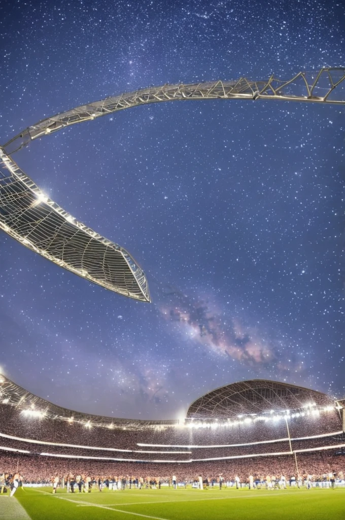 {{masterpiece}}}, hyper quality, {{{very realistic}}}, very delicate eyes, {{{best quality}}}, {{{sturdy soccer player}}}, {{Football Jerseys}}, {{{Real Madrid}}}, {{Beautiful night sky}}, Milky Way, light, crowd, football.