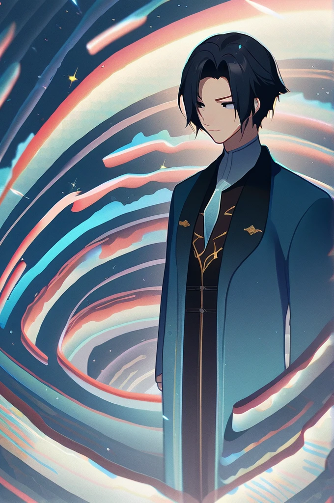 ((Лучшее качество)), ((шедевр)), (подробный), Giyu Tomioka with wave art in anime style