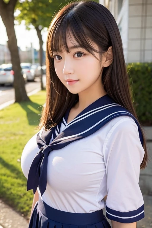 beautiful face,large breast,sexy,student,sailor uniform
