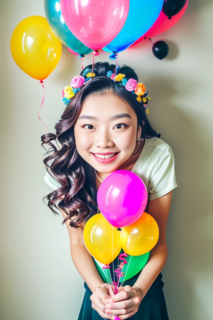 The number 8、balloon、present、birthday