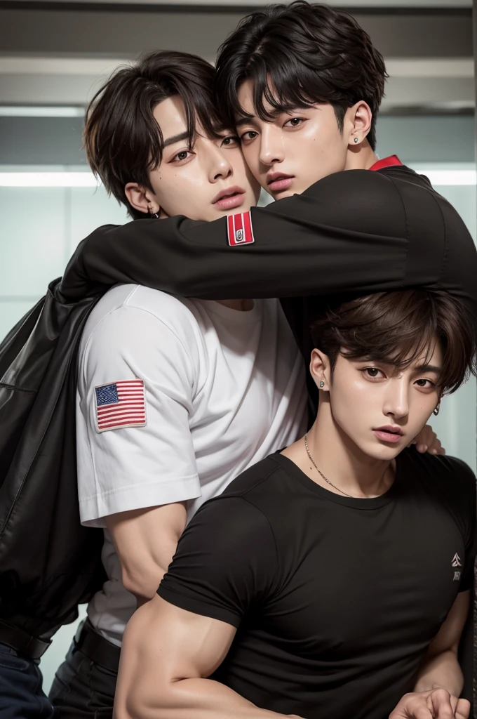 Jungkook abraçando uma army