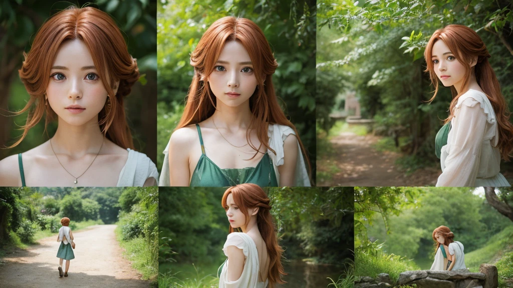 crono・トリガーのキャラクター、crono、Marl、Lucca、Eira、high resolution、4K、Attention to detail、Realistic、high quality、
