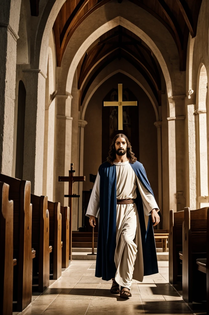 Jesus goes to church