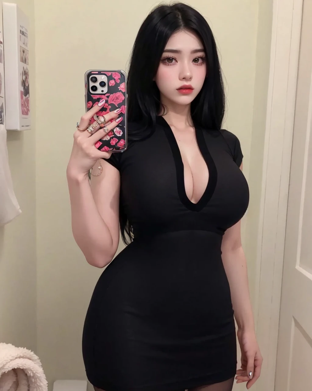 a close up of a woman with long black hair using a chokehold, cruel korean goth girl, 18-years old, pale goth beauty, dilraba dilmurat, 1 7 - year - old goth girl, korean, 1 8 I, 2 , goth girl aesthetic, xision wu, 2 4 years oldel, 1 6 years old