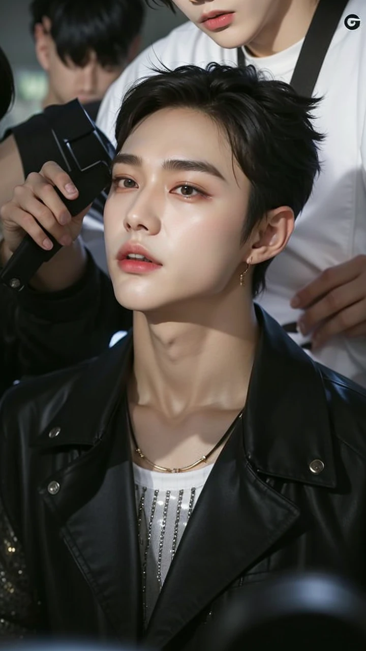 Man with a black shirt and a necklace around his neck, cai xukun, Jinyoung Shin, Jung Jaehyun, pintar ulzzang, hyung tae, Kim Doyoung, taejune kim, homem sul-coreano, Hong junho hyung, adorable and pale korean face, Wonbin Lee, Yanjun Chengt, Jinyoung Shin aesthetic, hyung tae kim