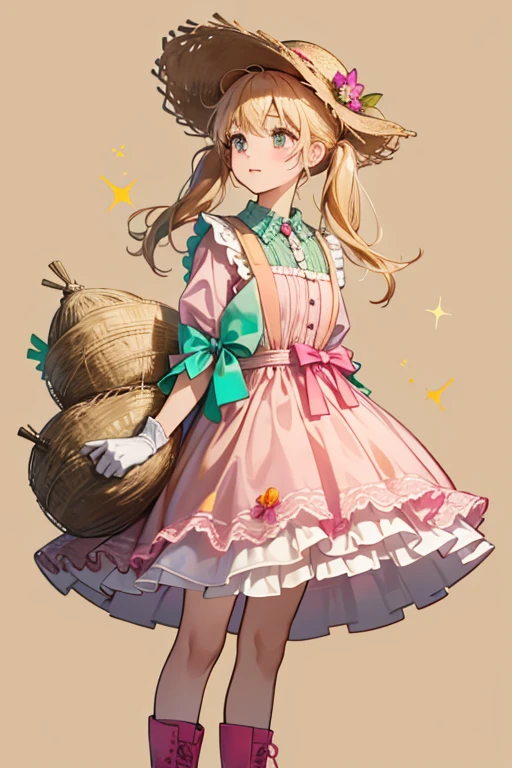 Baley has potato sack-textured skin, due to being a scarecrow. She has black button eyes and sewn on bright pink cheeks. For hair, Bailey has a hay blonde color with unevenly cut bangs and short, puffy, pigtails on both sides of her head. She wears a beige-colored straw hat with a red flower.

Baley wears a bright, neon-pink dress with bright orange blouse and gloves: The left being green, while right is orange. She wears tall high top sneakers with the same colors, but inverted, meaning green is on the right while orange is on the left. SPARKLE; GLITTER;
