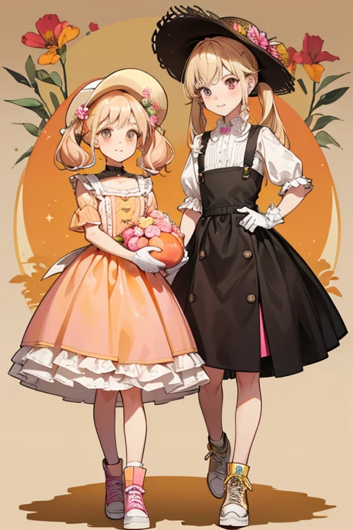 Baley has potato sack-textured skin, due to being a scarecrow. She has black button eyes and sewn on bright pink cheeks. For hair, Bailey has a hay blonde color with unevenly cut bangs and short, puffy, pigtails on both sides of her head. She wears a beige-colored straw hat with a red flower.
Baley wears a bright, neon-pink dress with bright orange blouse and gloves: The left being green, while right is orange. She wears tall high top sneakers with the same colors, but inverted, meaning green is on the right while orange is on the left. SPARKLE; GLITTER;