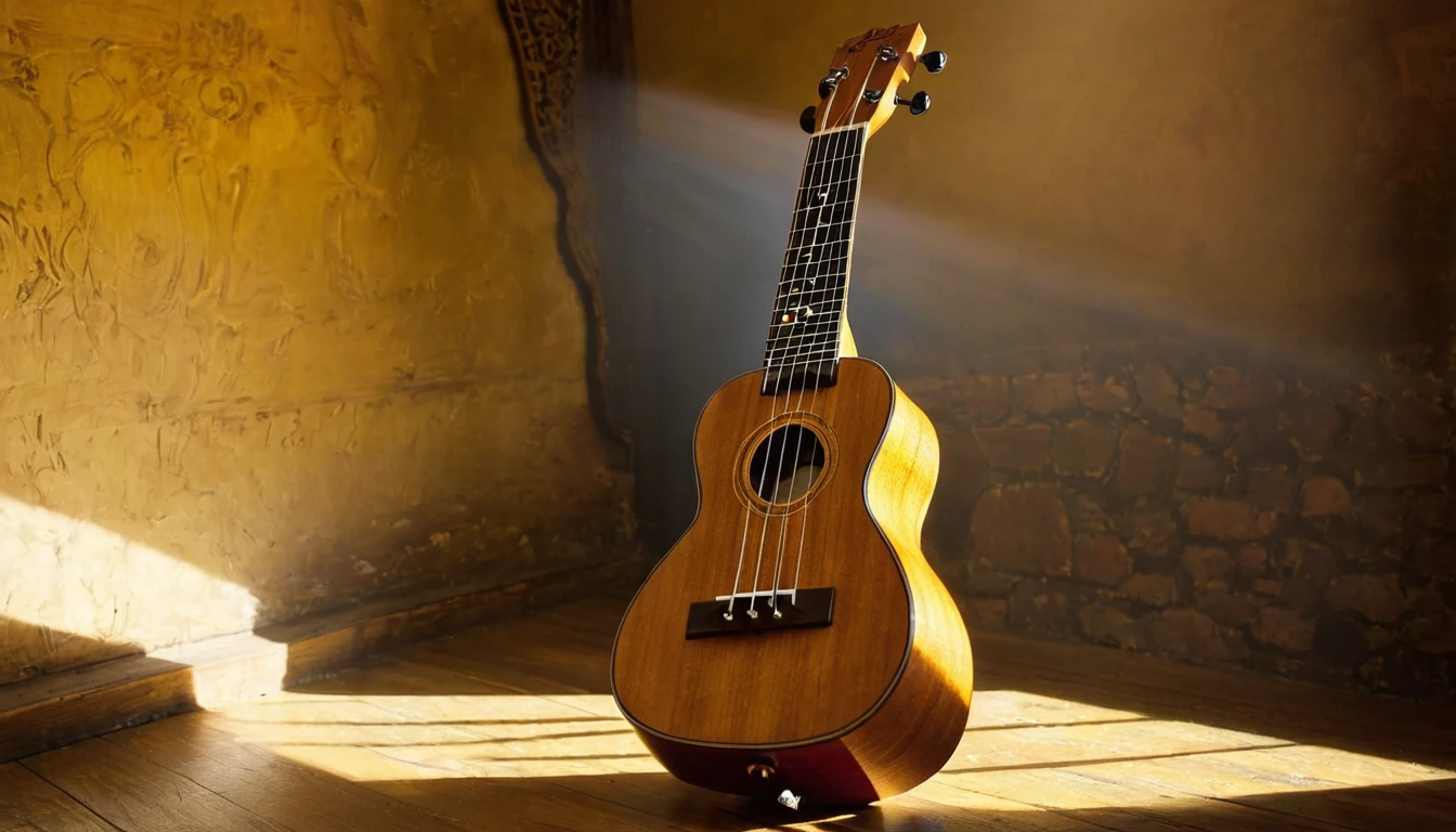 Ukulele, por Rembrandt ( sun in the background)