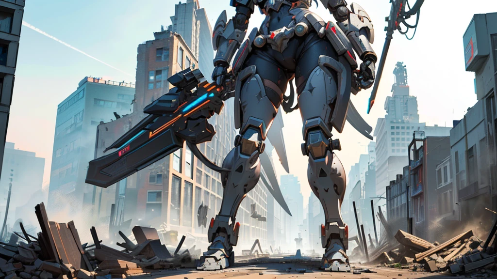 ((giantess))
((Robot Girl)) ((Mechanical Armor)) ((Metal Armor))

((Run through the valley of buildings))((Injection))

((Heavy Armament)) ((Heavy Weapon)) ((Bazouga)) ((Rifle)) ((Long Spear)) ((Great Shield)) ((Helmet)) ((Mechanized Wing))

((beautiful eyes)) ((gentle expression)) ((anime style eyes))

((New York Manhattan)) ((major city)) ((skyscraper district))
(((Female titan taller than a building)))) ((Destroyed city))
(GTScramped, Giantess: 1.2), Outdoors, Full Body, (Height Difference, Standing Close to Crowd: 1.2)
Black smoke fire, fire, flame ((crowd runs away)))
Ruins, piles of rubble, battlefields, ground zero, burnt fields
collapsed buildings, broken cars
big city
unreal engine,((concentrated line)) ((wide-angle lens)) ((sunlight))

((masterpiece)) ((beautiful girl)) ((precise picture))
((Unreal Engine))

((anime style))
(anmnr,Manga character
Destroyed skyscrapers, destroyed cars, crowd Unreal Engine,starrystarscloudcolorful,ROBOTANIMESTYLE,RRS,SRS,MRS,FRS,NJRS,RARS,HRS,BRS