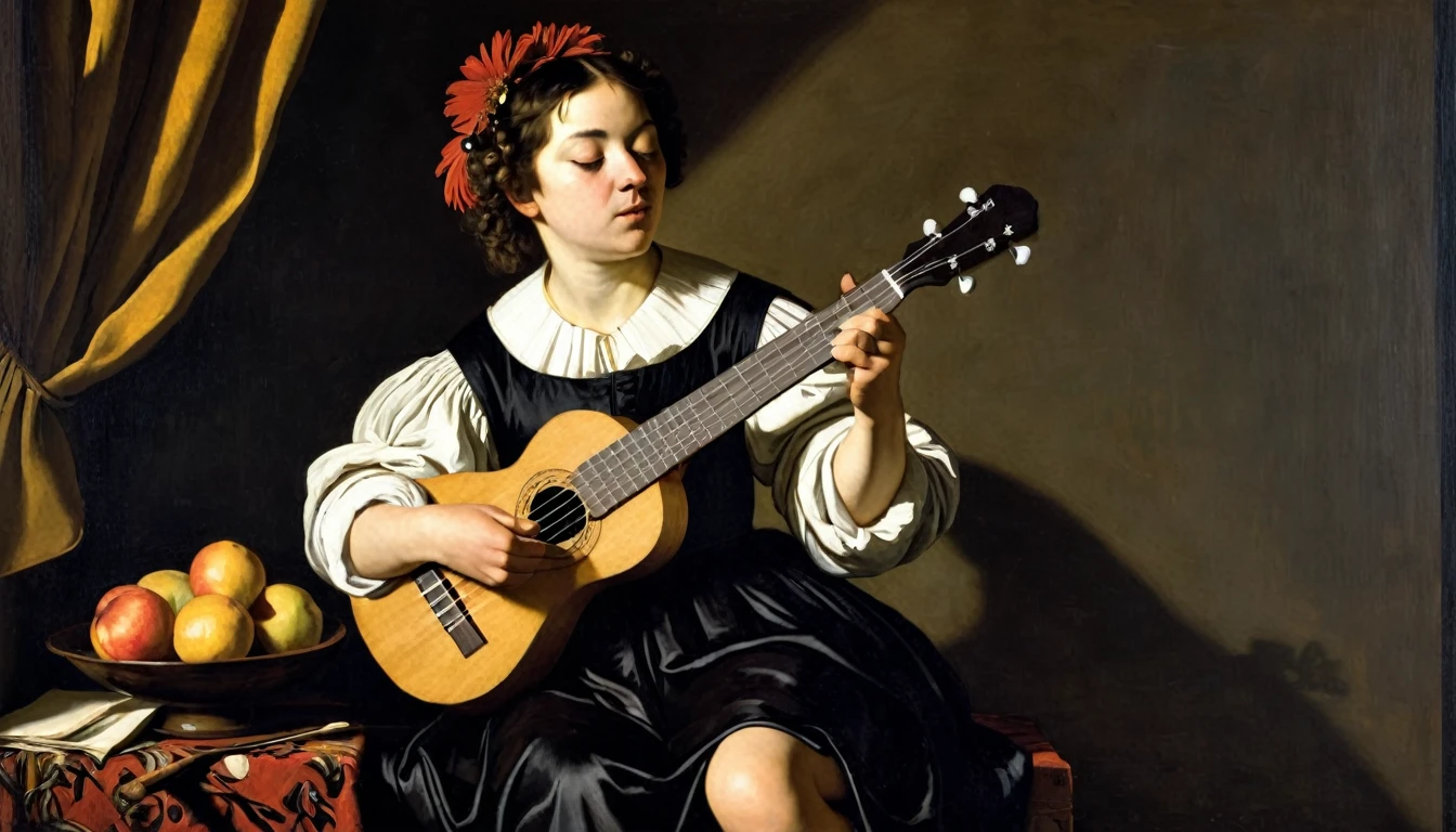 Ukulele, by caravaggio