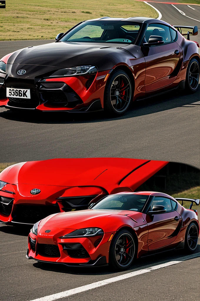 Create logo for secondary school 3rd A course with Toyota supra mk4 in Spanish