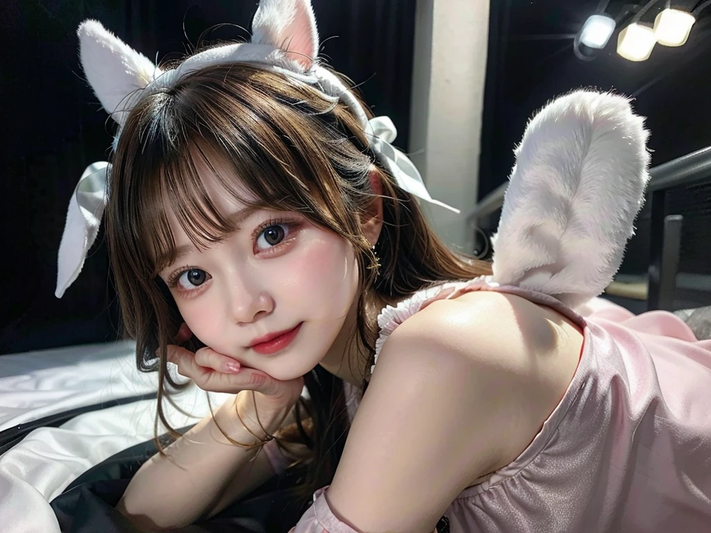 NSFW, 8k, High-level, absurd, masterpiece, best quality, primitive, very detailed CG, very detailed wallpaper, perfect lighting, Extremely detailed (((The personifying " Big bats " as a Little Girl))), MysticSight, Tyndall effect, Tyndall scattering, Studio gray background with (many Dazzling RainbowColor particles BokeH:1.28), (RoundlyButts, ThighGap), (Exposed:0.4), (Assfocus with looking ahead), BREAK (NOGIZAKA face variations) Extremely Detailed very KAWAII face variations, perfect ???????, Childish, captivating gaze, elaborate detailed Eyes with (sparkling highlights:1.28), long eyelashes、Glossy RED Lips with beautiful details, Coquettish tongue, Rosy cheeks, Radiant PearlSkin with clear transparency . { (Dynamic LifeLike expressions:1.4) | :d) }, (large eyes:-1) .