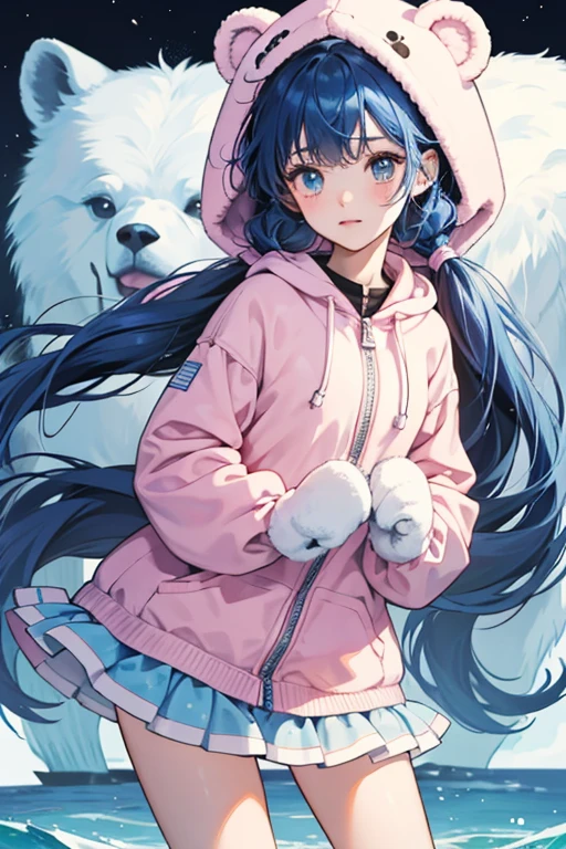 Bundles, like her older sister, has brown skin with typical black button eyes and pale pink cheeks. Her blue hair is a slightly lighter shade then her older sister's however, and she wears it up in tiny pigtails and straight cut bangs. Her pigtails are often hidden with the hood of her polar bear one piece outfit.

Bundles' outfit is very simple, consisting of a pure white polar bear themed footy pajamas with a small zipper down the front and a big strip of Velcro down the back. To match Mittens, Bundles wears a blue tulle skirt with a blue polka dot pattern.

Silly Hair Bundles wears a cute pink pajama outfit with slightly darker pink stripes and water blue lining at the neck, chest, and ends of sleeves. On the outfit are two single white buttons. SPARKLE; GLITTER;