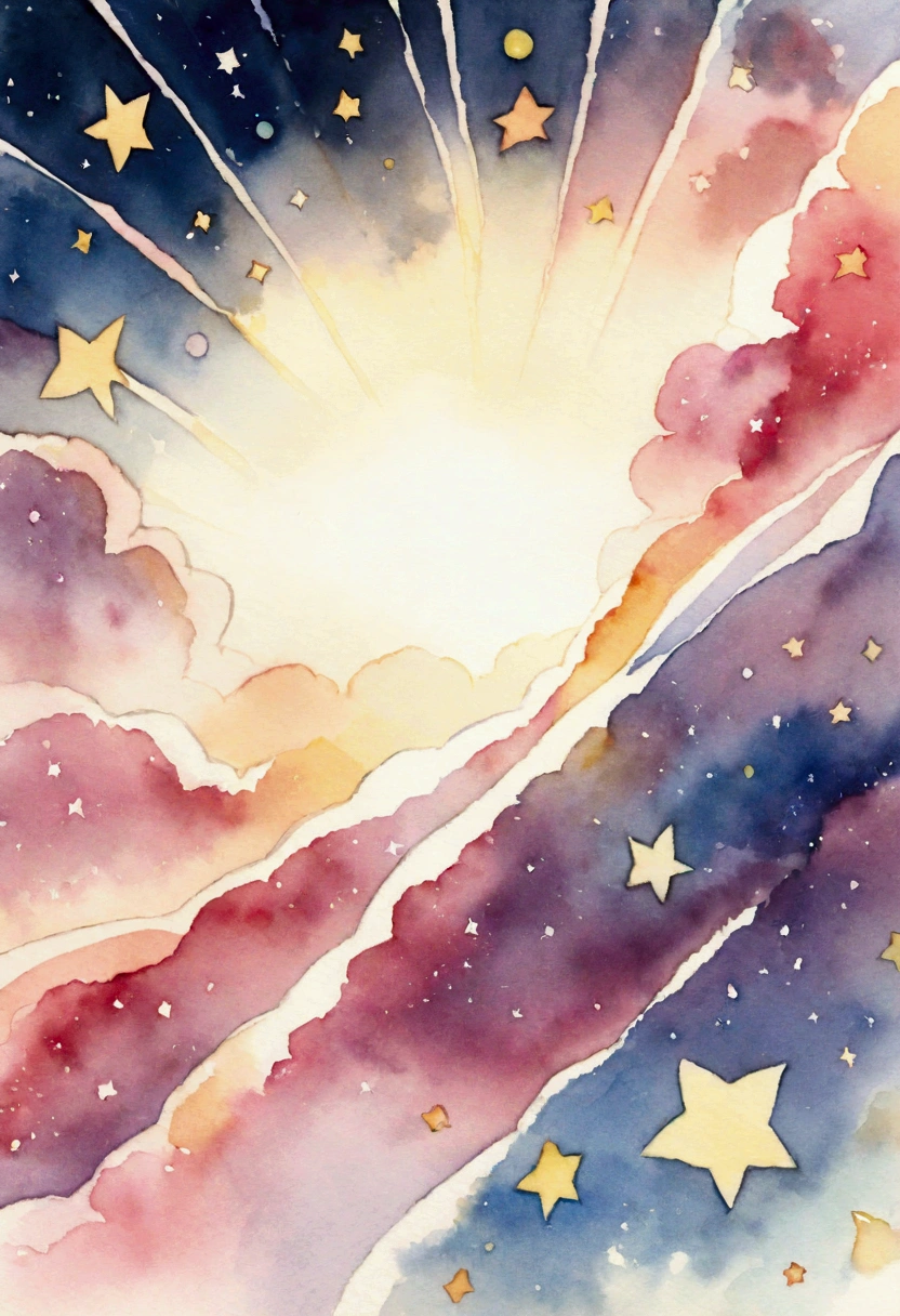 A beautiful universe with many twinkling stars Picture books Watercolor