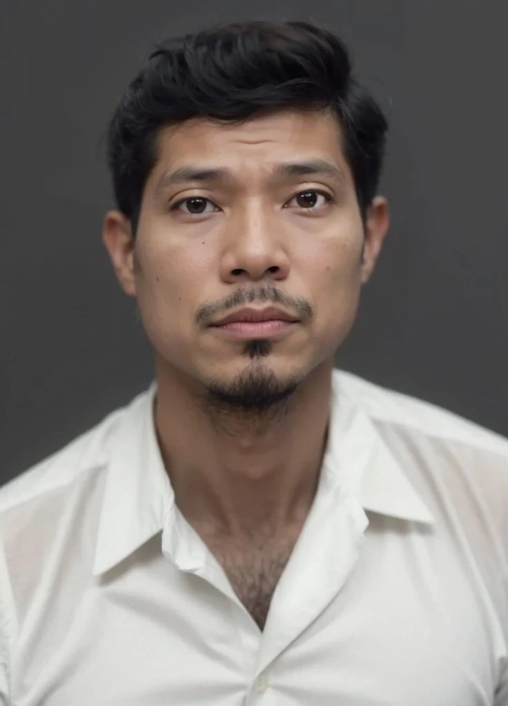 A realistis indonesian man face age 30 years wear a white shirt,ultra hd 8 k