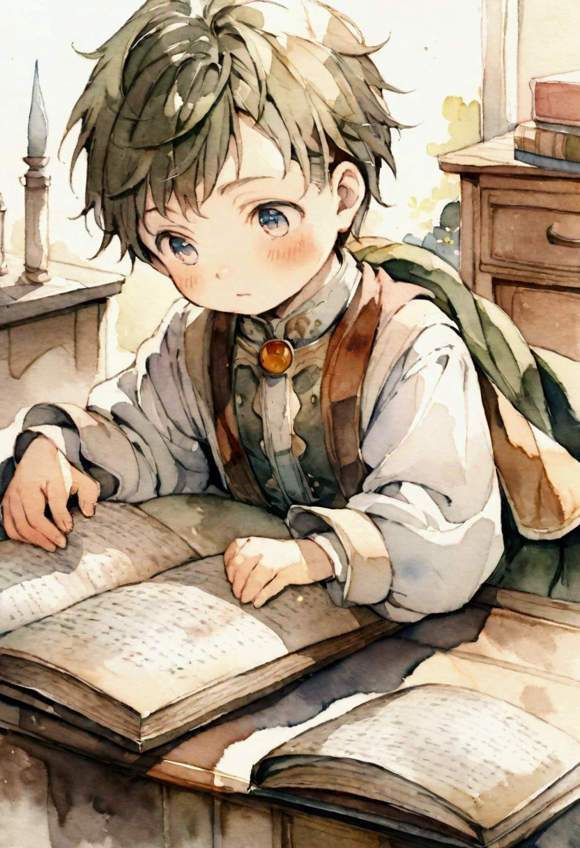 In the form of a king4Boys of about their age Picture books Watercolor