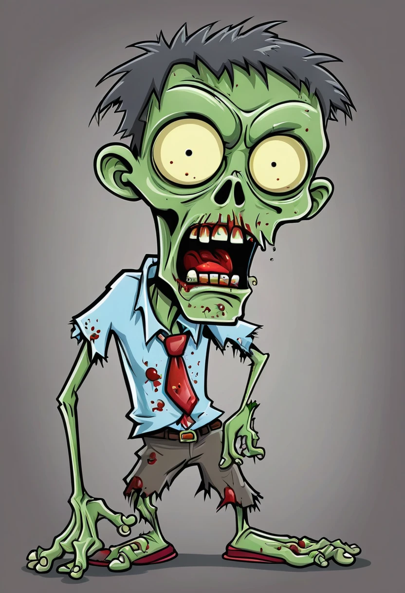 Cartoon drawing of a zombie